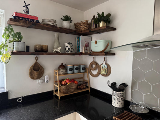 Scaffold Board Corner Shelf - Custom Size Available